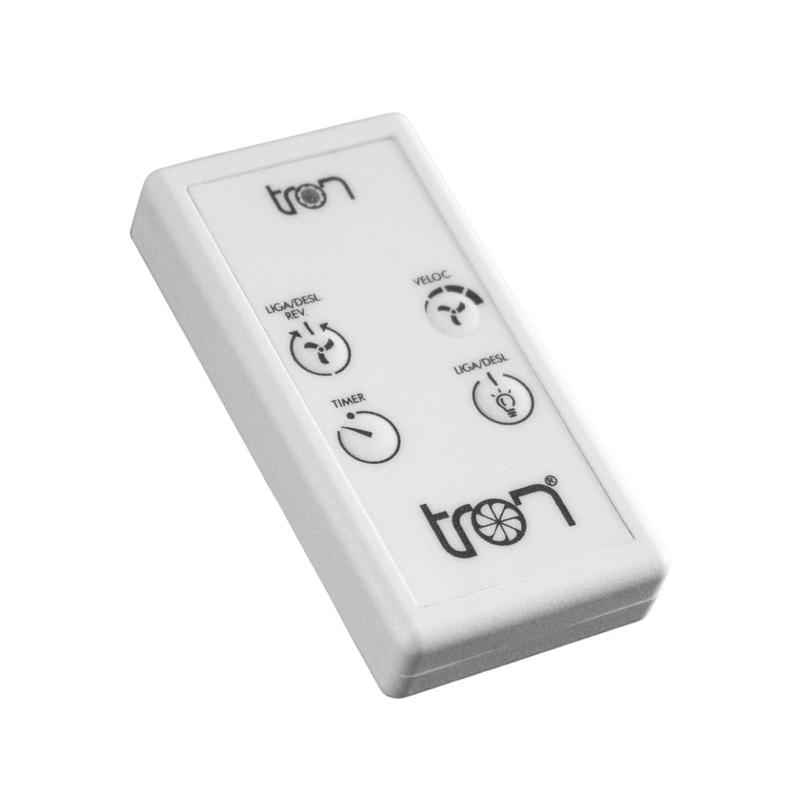 Controle Remoto Rádio Frequência p/ Ventilador de Teto Com Luz 127V Tron