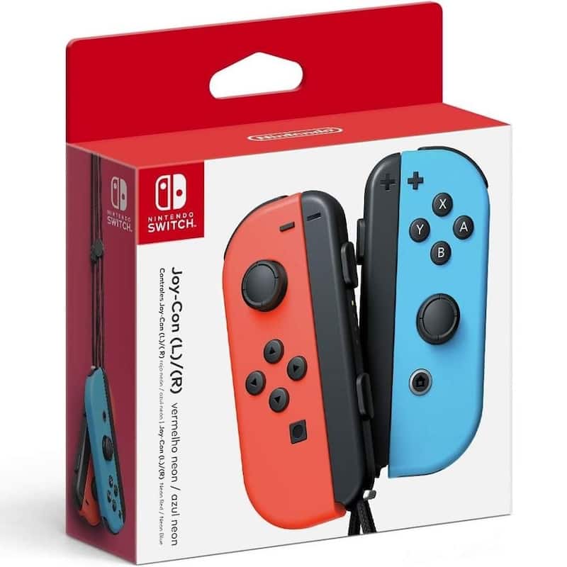 Controle Switch Joy-Con Vermelho e Azul Neon, NINTENDO