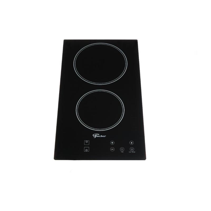 Cooktop Elétrico 2 Bocas Fischer Mesa Vitrocerâmica Touch com 9 Níveis de Potência Preto 220V