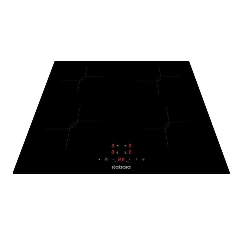Cooktop Indução Itatiaia Master 4 Bocas 220V 7000W Vidro C/ Timer Trava de Segurança Vidro Preto