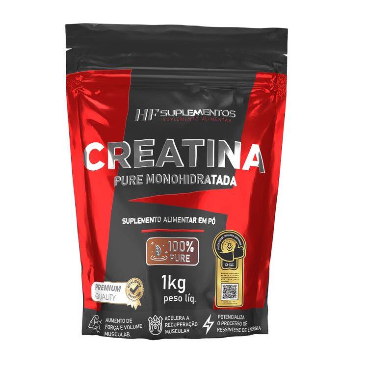 Creatina em pó 1kg pura hf suplementos
