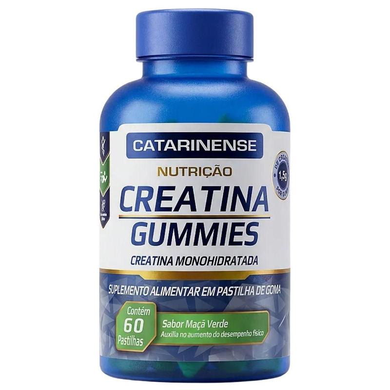 Creatina Gummies 100% Monohidratada 60 Pastilhas Catarinense