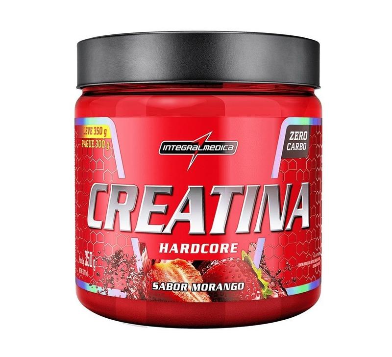 Creatina Hardcore 100% Pura 350g Integralmédica - Morango