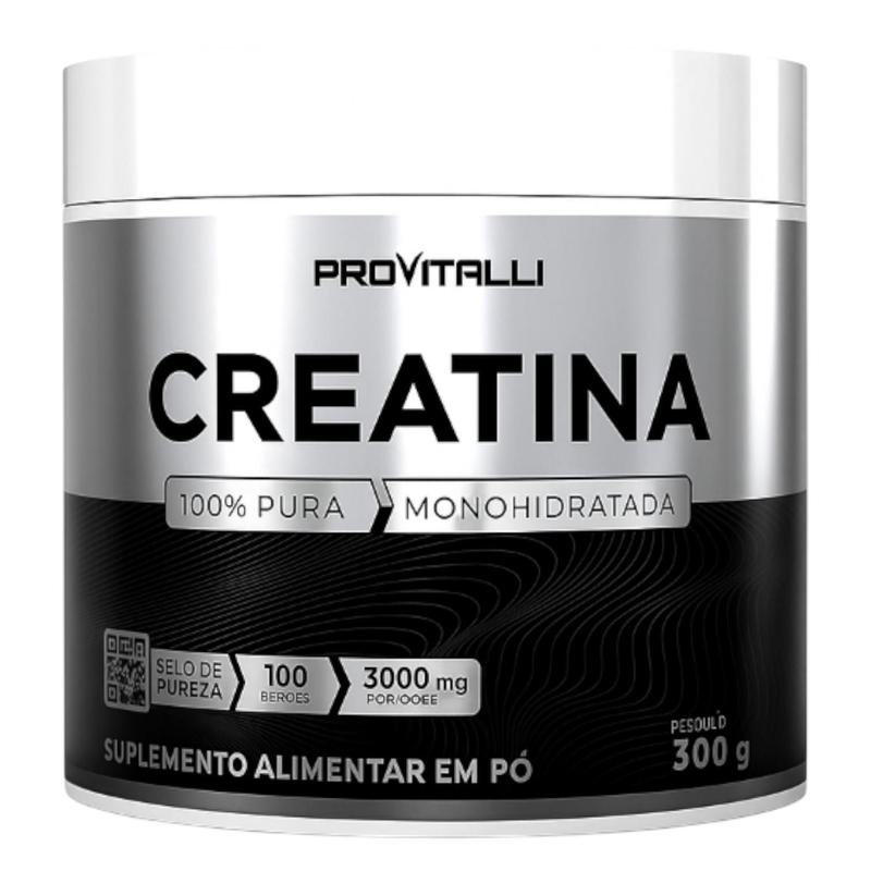 Creatina Monohidratada 100% Pura 300g ProVitalli - Creatine Importada