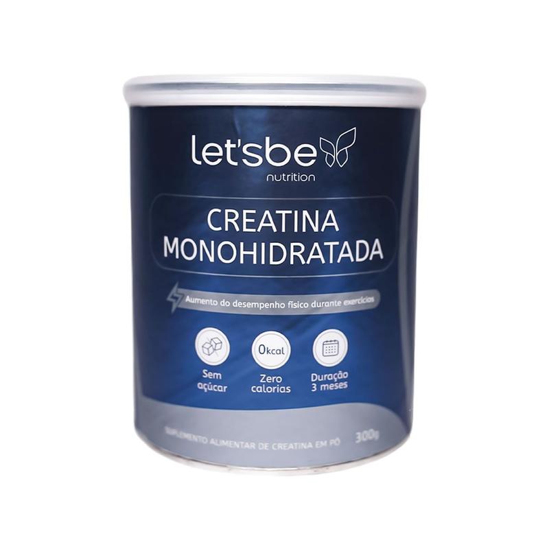 Creatina Monohidratada - 300g Sem Sabor - Lets Be Nutrition