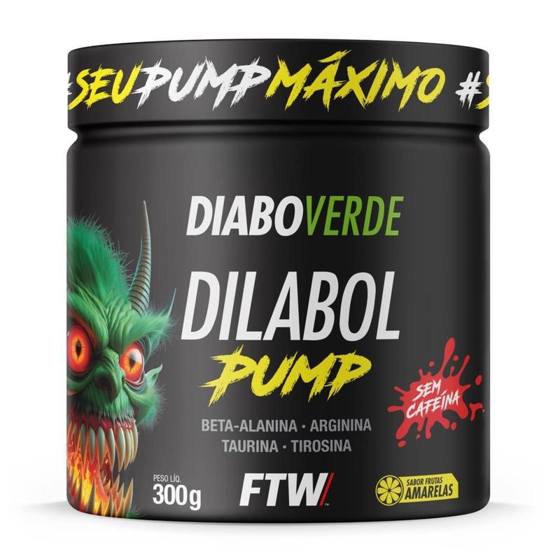 Dilabol Pump Pré Treino Pote 300g Ftw Diabo Verde