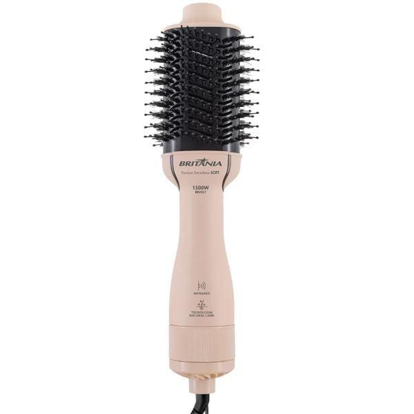 Escova Secadora de Cabelos Britânia Bec07r Soft 4 Em 1 1300w Cabo Rosa Bivolt