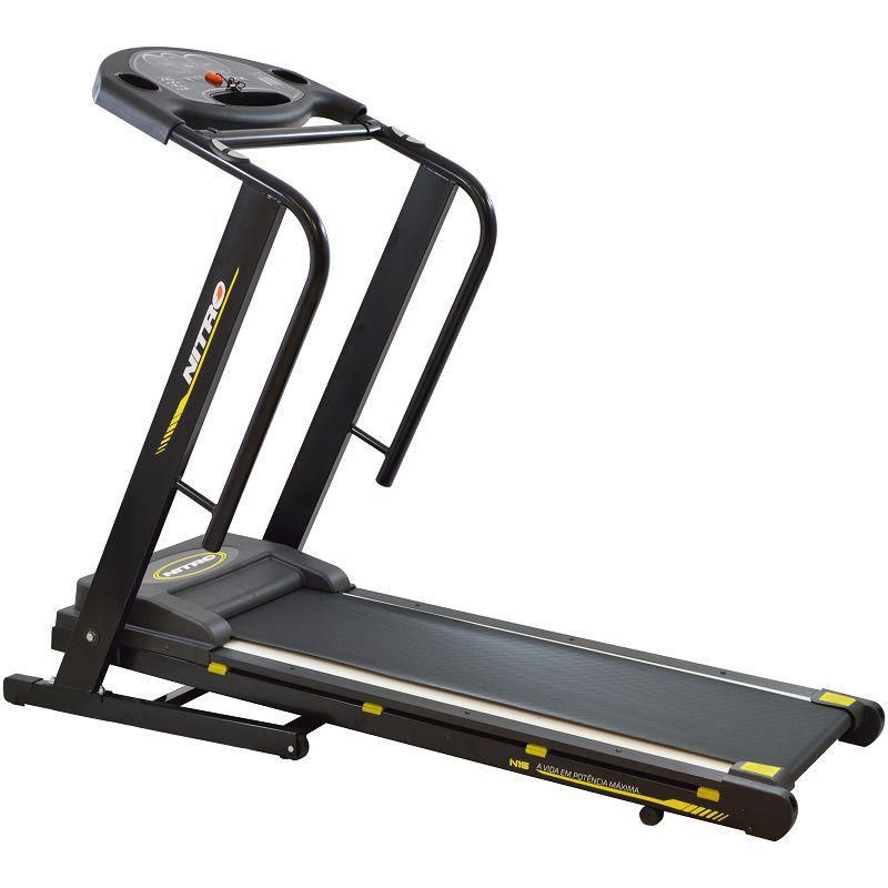 Esteira Elétrica Academia Residencial Dobrável Polimet Nitro N16 127V/220V preta
