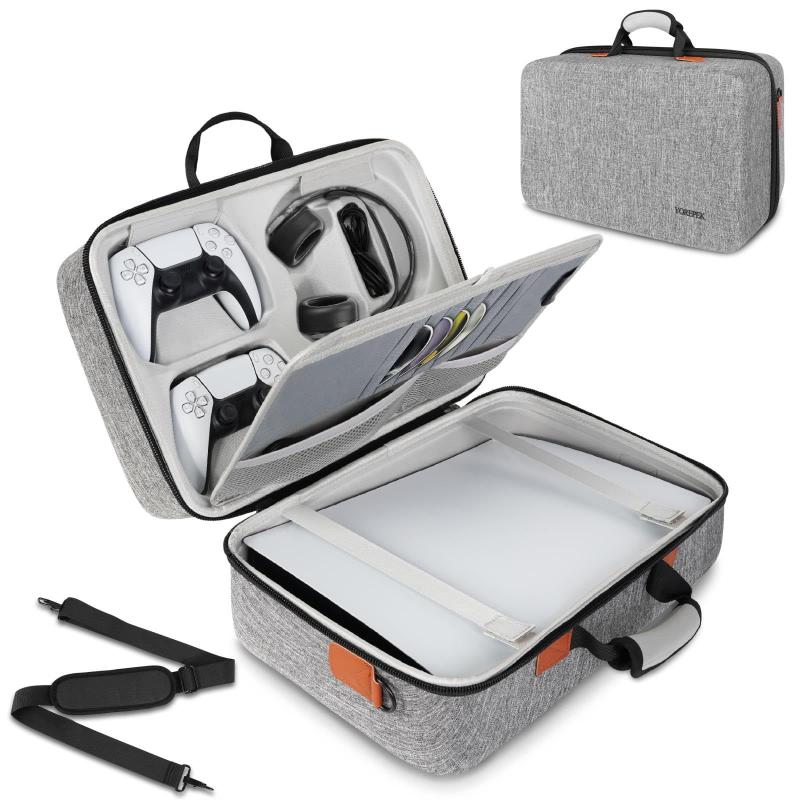 Estojo de transporte YOREPEK para PS5 Pro, capa dura 42x27x21 cm