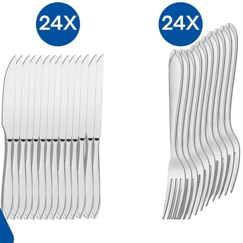 Faqueiro laguna kit 48 peças garfo e faca tramontina aço inox