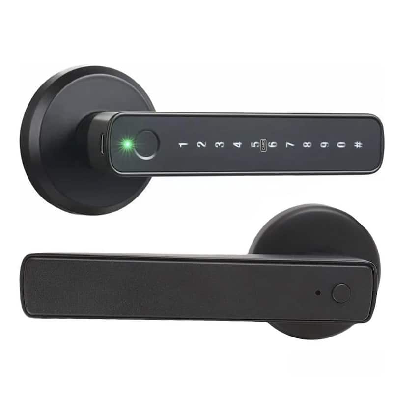 Fechadura Digital Eletronica Bluetooth App Biometria Senha Chave Cartao Porta Maçaneta Inteligente Segurança Casa Comercio