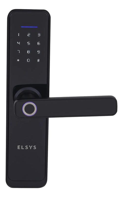 Fechadura Digital Embutir Wi-fi App Biometria Preto - Elsys