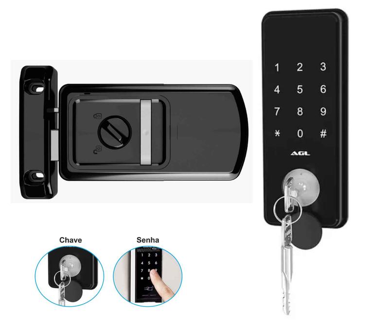 Fechadura Digital Sobrepor Touch Senha Chave RX500S AGL