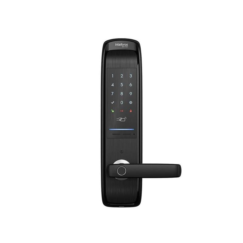Fechadura Inteligente com Senha, Tag e Biometria MFV 7000 de Embutir Intelbras