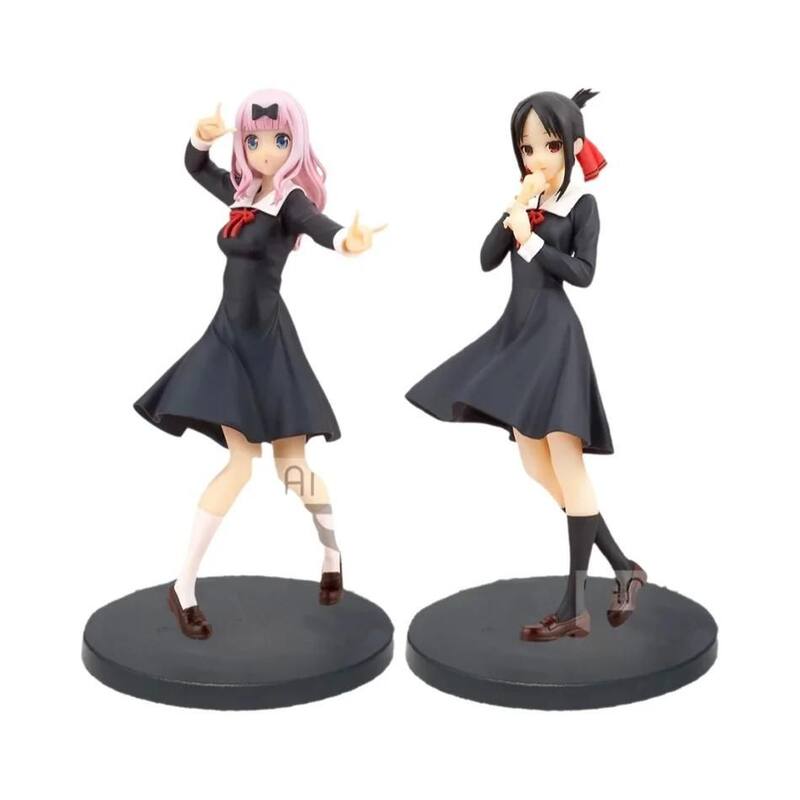 Figura De Anime Kawaii Kaguya-sama Fujiwara Chika De 18CM, Modelo De Boneca Com Uniforme, Decoração