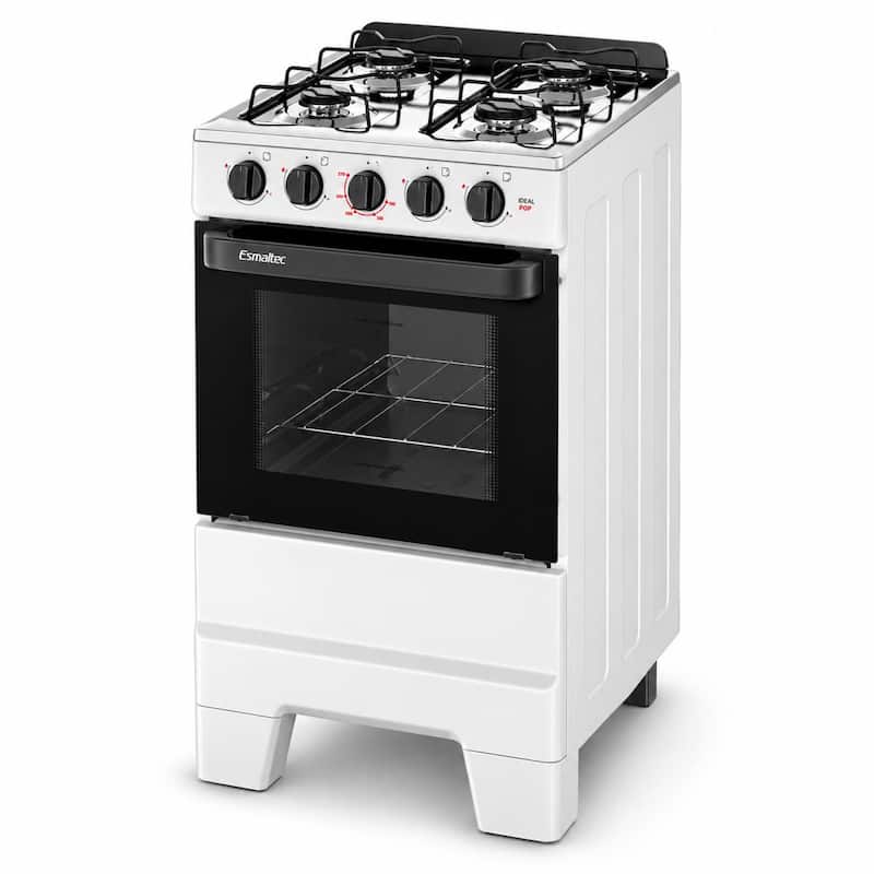 Fogão 4 Bocas Esmaltec Ideal Pop Mesa Inox Forno 50 Litros Branco - Manual