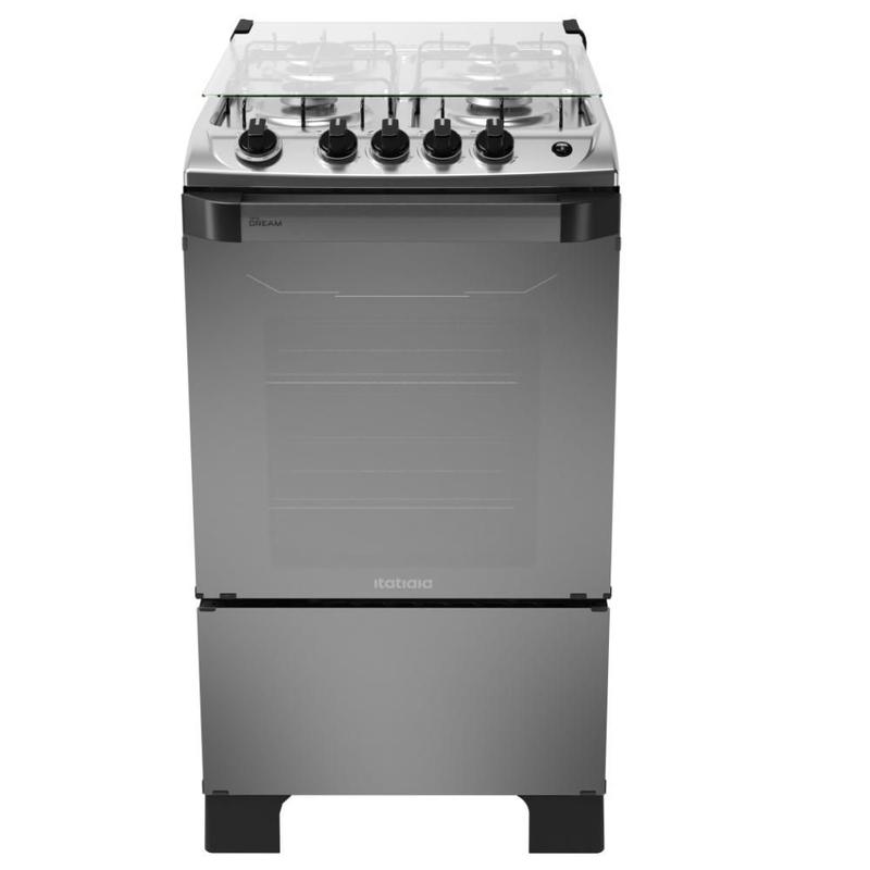 Fogão 4 Bocas Itatiaia New Dream com Acendimento Automático Prata Bivolt