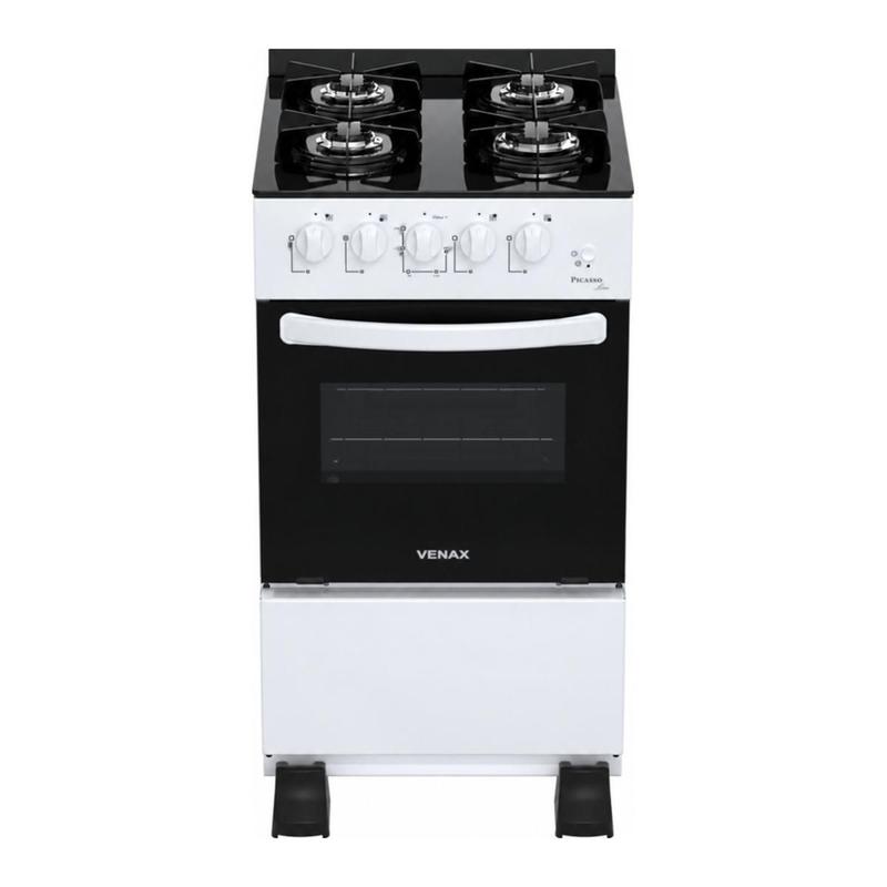 Fogao de Mesa 4 Bocas Venax Grand Petit Line Branco Gas Glp