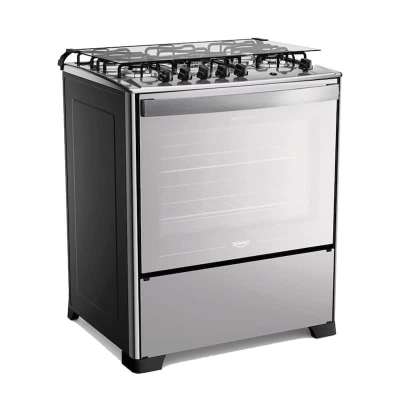 Fogão 5 Bocas a Gás Dako Magister Style com Tripla Chama e Forno 100L Inox Espelhado Bivolt