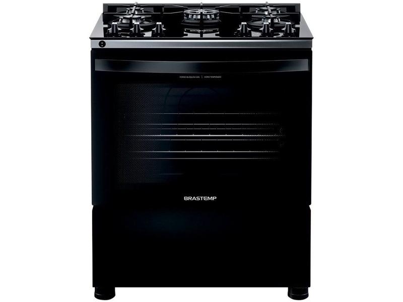 Fogao 5 Bocas Mesa De Vidro Turbo Chama BFS5VCEUNA Brastemp
