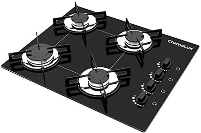 Fogão Cooktop 4 Bocas Chamalux Ultra Chama Premium Bivolt