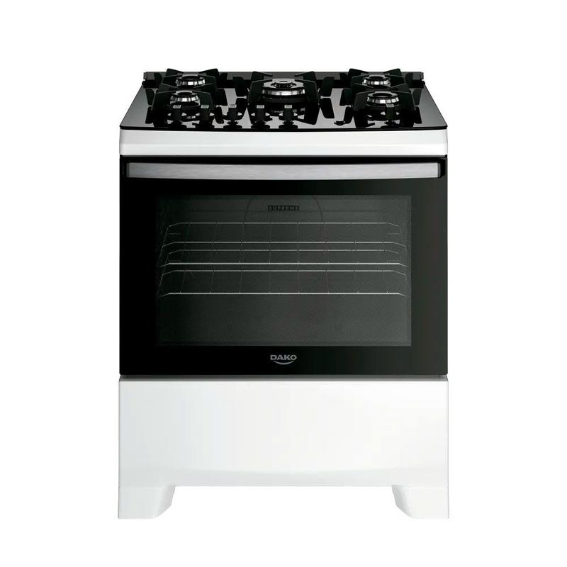 Fogão Dako Supreme Glass 5 Bocas com Mesa de Vidro e Tripla Chama
