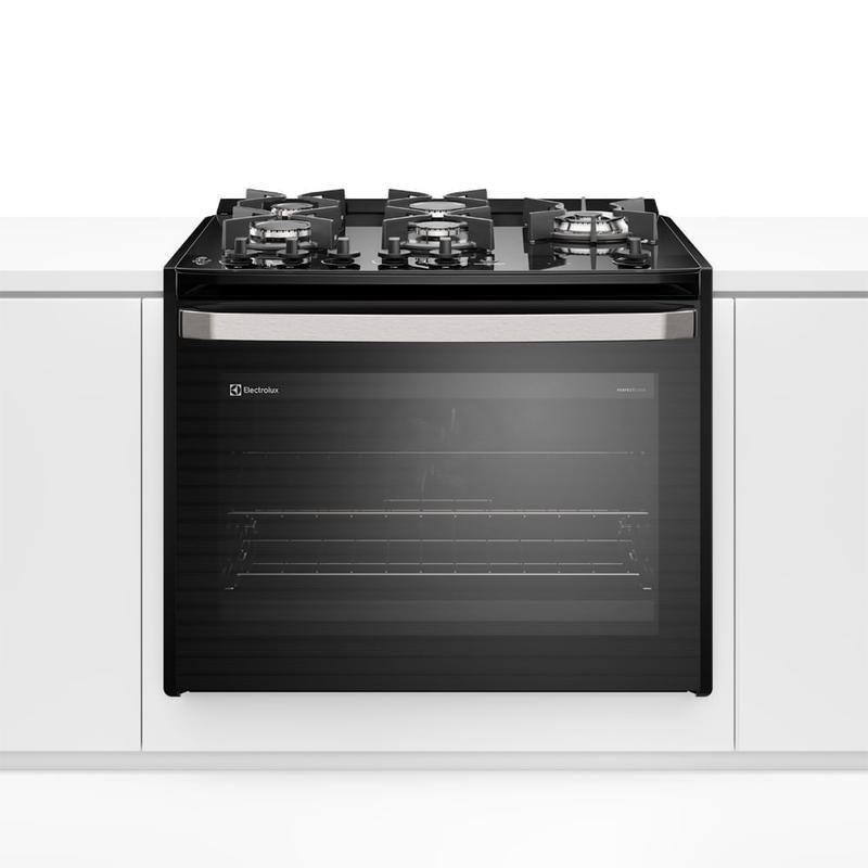 Fogão de Embutir 5 bocas Electrolux Preto Experience com Mesa de Vidro, Grill e PerfectCook360 (FE5EB)