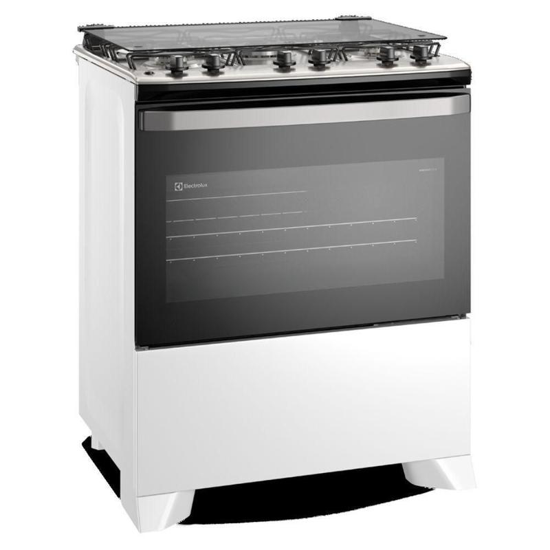 Fogão de Piso 5 Bocas Gás Electrolux FE5IW Mesa Inox Acendimento Automático Branco 65L