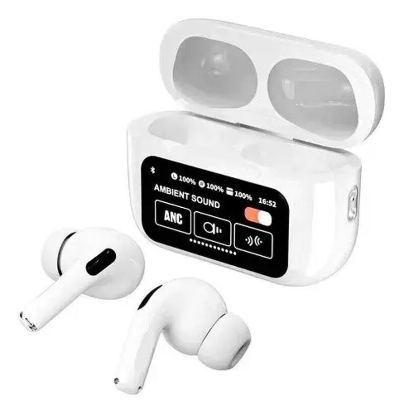 Fone De Ouvido A9 Pro Tela Touch Screen controle Bluetooth 5.3 S. Marcar