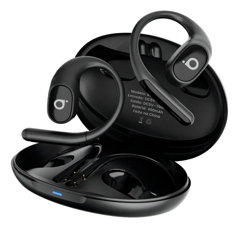 Fone de Ouvido Bluetooth Basike OWS - Bluetooth 5.4, Estéreo HD, 40h de Autonomia (7h Contínuas)