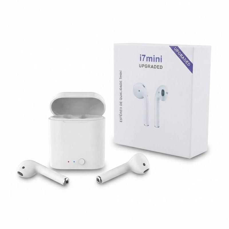 Fone de Ouvido Bluetooth Kapbom I7 Mini KAP-K996 TWS 5.0 com Microfone e Estojo