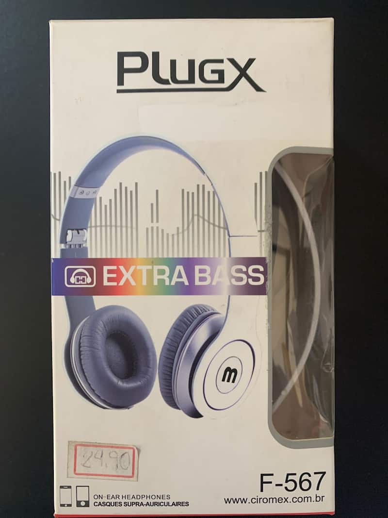 Fone de ouvido extra bass