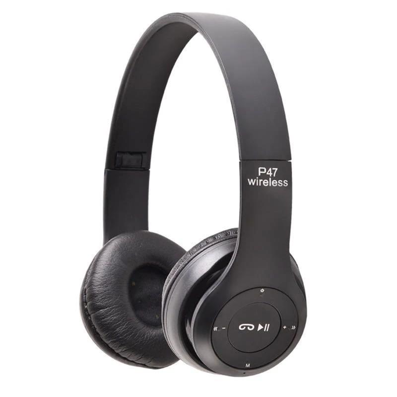 Fone de Ouvido sem Fio Bluetooth - P47 Preto