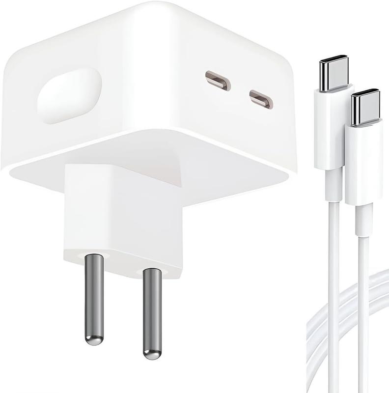 Fonte Carregador Rápido Ultra 50W Super Turbo Compatível com iPhone 17 Pro Max 17 Air 16 15 Cabo Tipo C Alta Resistência