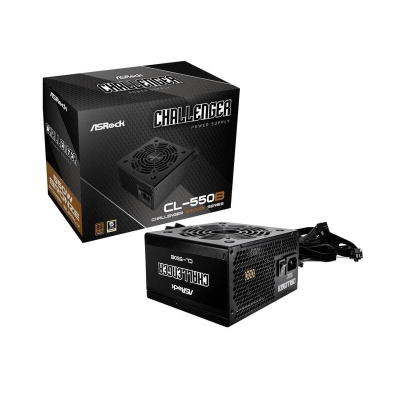 Fonte de Alimentação ASRock Challenger 550W 80 Plus Bronze Com Cabo CL550B