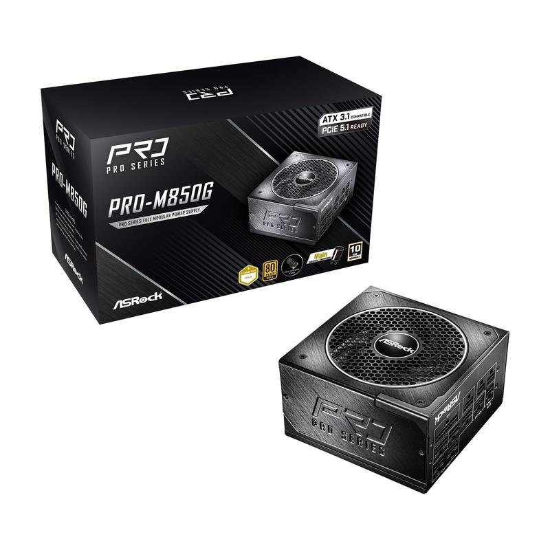 Fonte de Alimentação ASRock PRO-M850G 850W 80+ Gold ATX 3.1