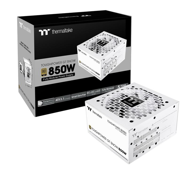 Fonte de alimentação Thermaltake Toughpower GT 850W Snow ATX 3.1