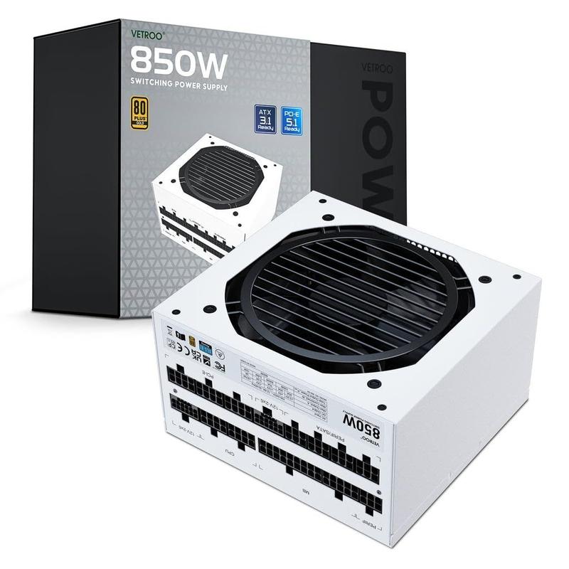 Fonte de alimentação Vetroo 850W 80 Plus Gold Full Modular ATX 3.1