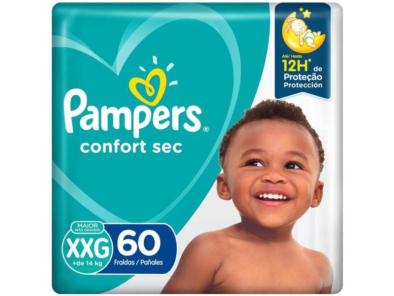Fralda Pampers Confort Sec Tam. XXG +14kg - 60 Unidades
