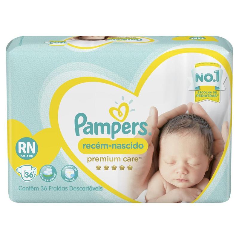 Fralda Pampers Recém Nascido RN 36 unidades