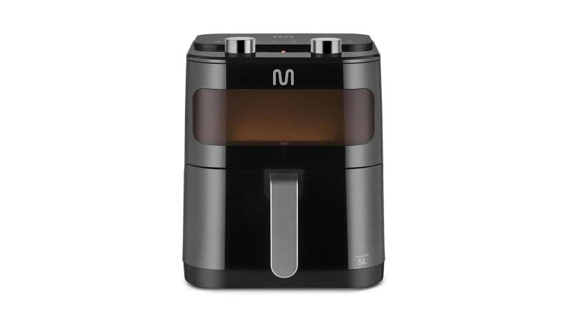 Fritadeira Elétrica sem óleo Air Fryer 5L 1500W 127V com Visor Gourmet Preto Multi - GO221