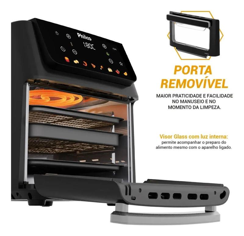 Fritadeira Air Fryer Philco PAF16C 16 Litros Preto 220V