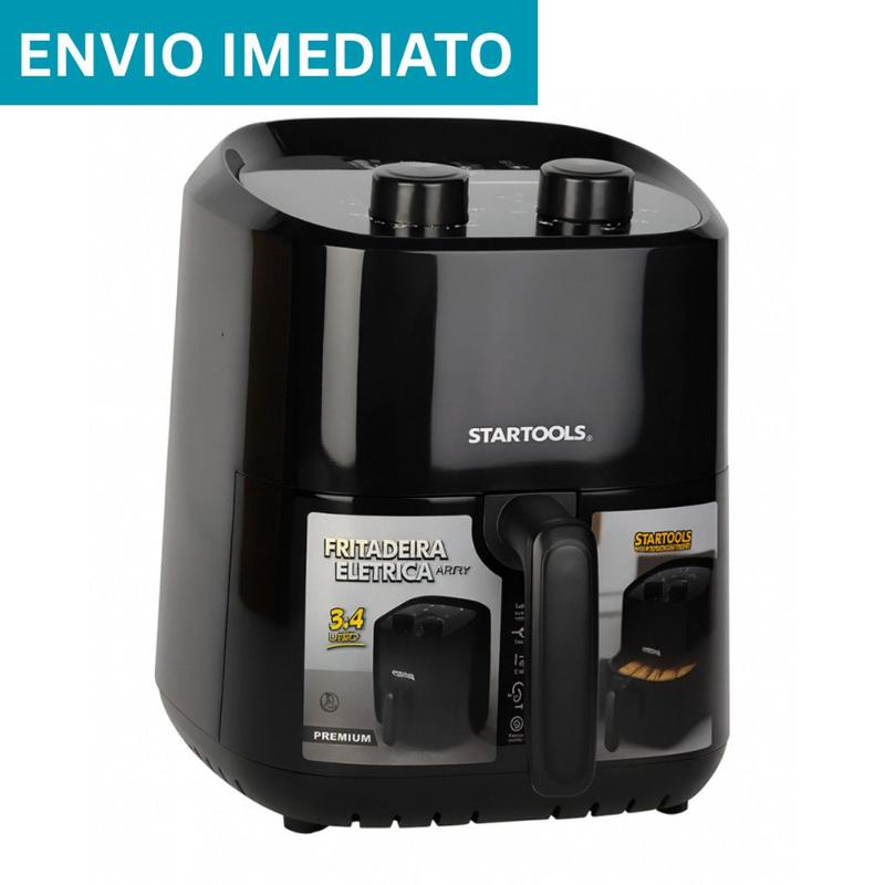 Fritadeira Airflryer 3,4 Litros Startools Potência De 1200W 127V Elétrica 28x27x25Cm Preto
