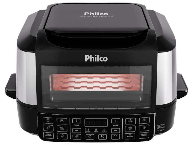 Fritadeira Elétrica Air Fryer Philco Oven PAF12A 12L Grill Preta 110V