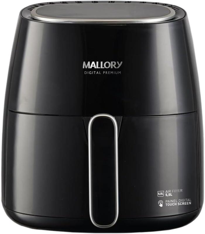 Fritadeira Mallory Air Fryer Digital Premium 1500W 127V 5,5 Litros Preto