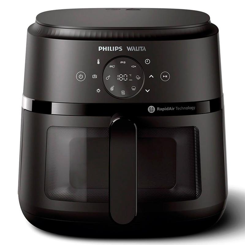 Fritadeira air fryer Digital c/visor, Philips Walita, 6,2L, preta