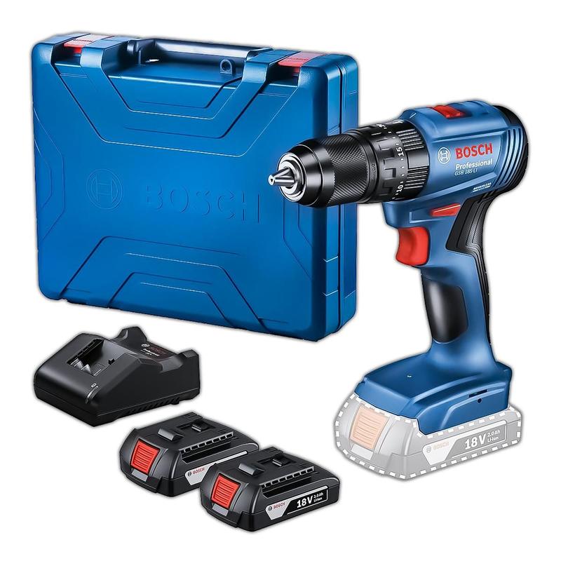 Furadeira Parafusadeira Bosch GSB 185 LI Impacto Com Maleta E 2 Baterias