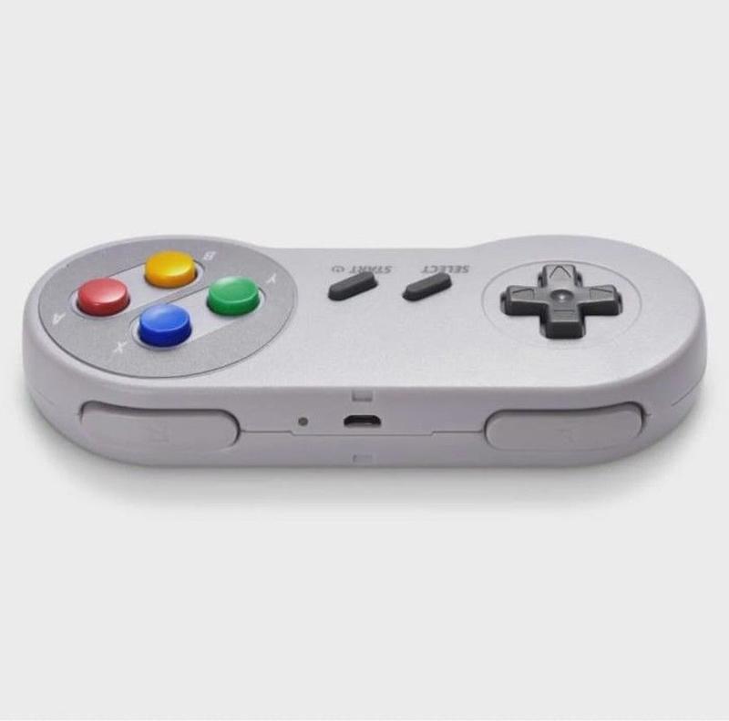 Game sem fio controller botão colorido 2.4G compatível com SNES Mini PC Switch