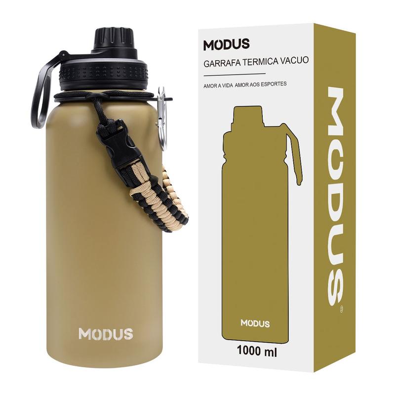 Garrafa térmica de aço inox com parede dupla, 1 litro, foto 1 do anúncio