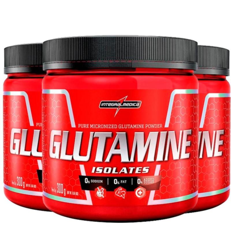 Glutamina Pura 300g Integralmedica Kit 3 Potes